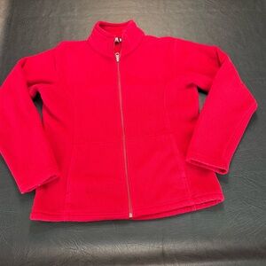 Bass Pro Shops Red Full Zip Fleece Jacket Women’s Size M
